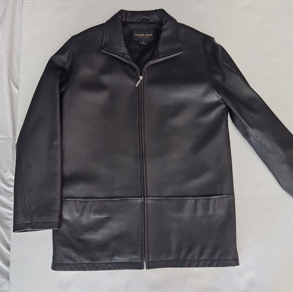 Golden Bear Women Classic Mid Length Genuine Leather jacket black large